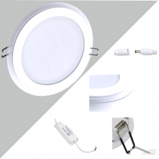 LED Glas Einbaustrahler Diamant rund 12W 4200K neutralweiss